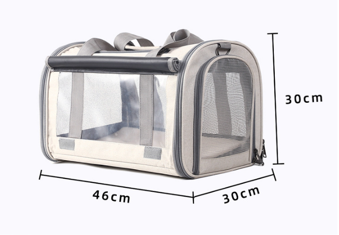 Bolsa transparente plegable y portátil para mascotas