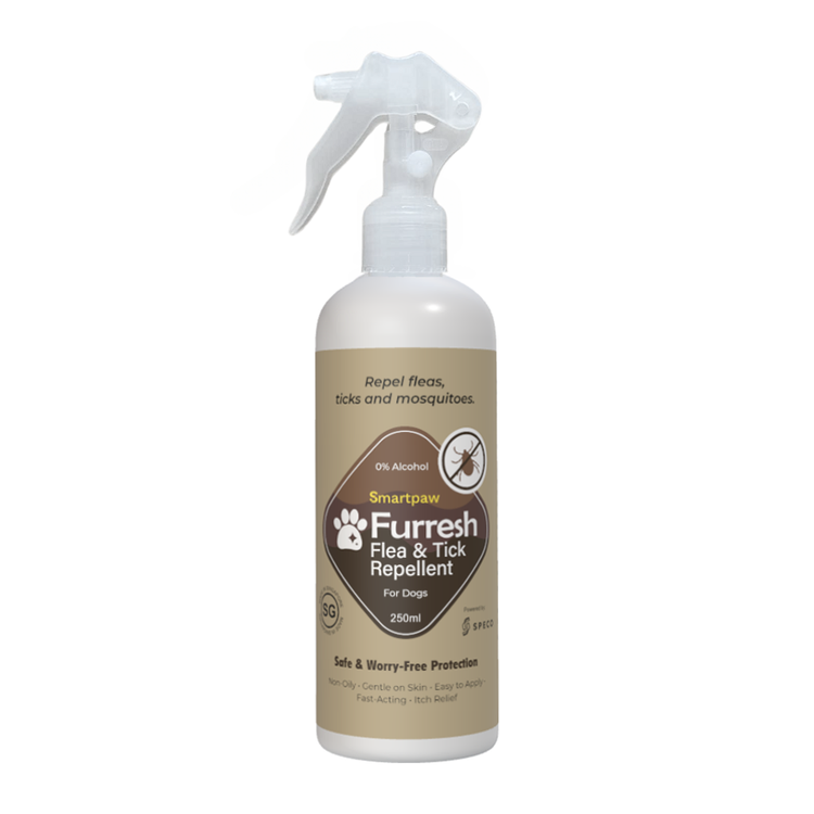 Spray repelente de pulgas y garrapatas FURRESH para perros | Prevención de pulgas y garrapatas en perros