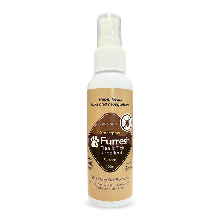Spray repelente de pulgas y garrapatas FURRESH para perros | Prevención de pulgas y garrapatas en perros