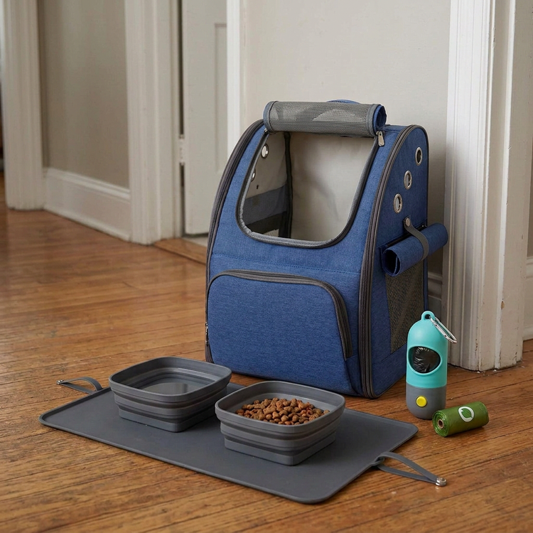 Adventure Pack with the carrier’s front compartment open