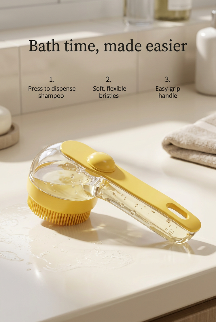 Bath brush features