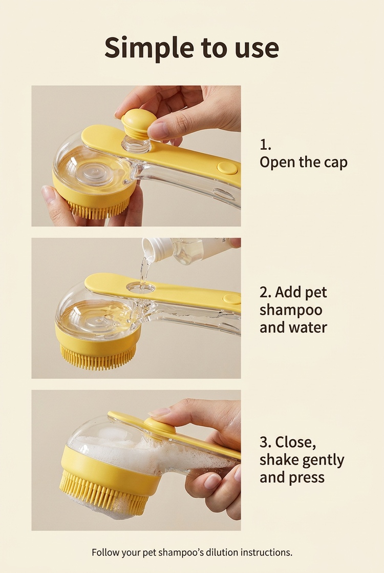 Bath brush instructions