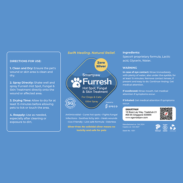 Spray Furresh para puntos calientes y cuidado de la piel