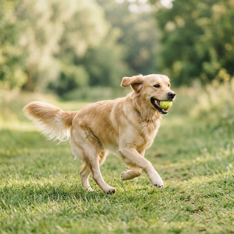 Travel and Outings photo of a dog playing fetch